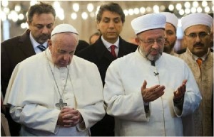 Le Pape à la Mosquée bleue
