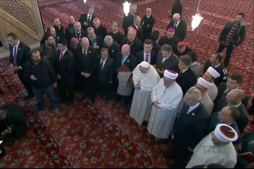 Pape françois à la Mosquée Bleue