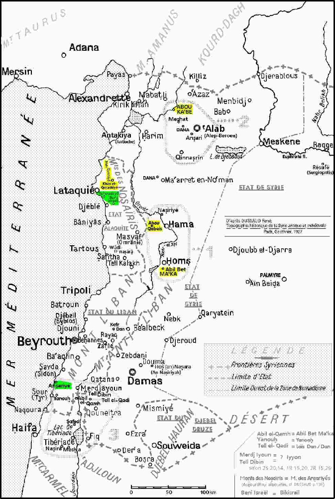 Carte de la Syrie en 1927