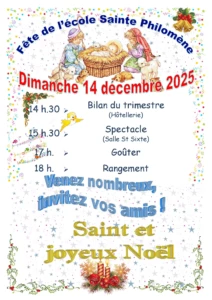 2025-12-14 Affiche fête école sainte Philomène 